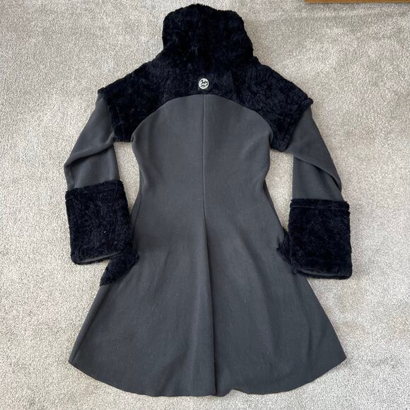 Vintage Mimdo Penny Lane Black Trim Gray Fleece Full Zip Long Jacket (Sz S) - Picture 11 of 15